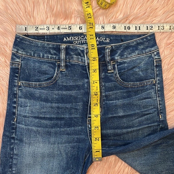American Eagle Super Stretch Hi Rise Blue Jegging Size 2 - Picture 6 of 7